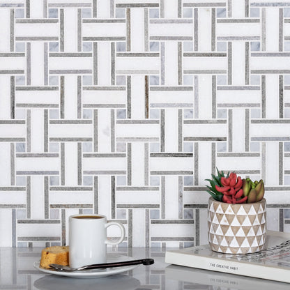 5-Pack Gray 10-in x 10-in Polished Natural Stone Floor and Wall Tile