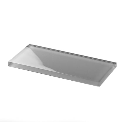 Gray 3x6 Glossy Subway Glass Tile (40 pack, 5 sq ft/case)