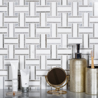 5-Pack Gray 10-in x 10-in Polished Natural Stone Floor and Wall Tile