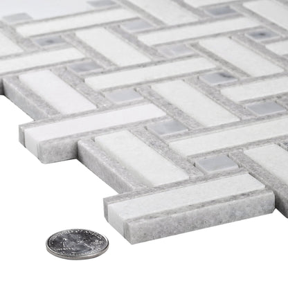 5-Pack Gray 10-in x 10-in Polished Natural Stone Floor and Wall Tile - Sample