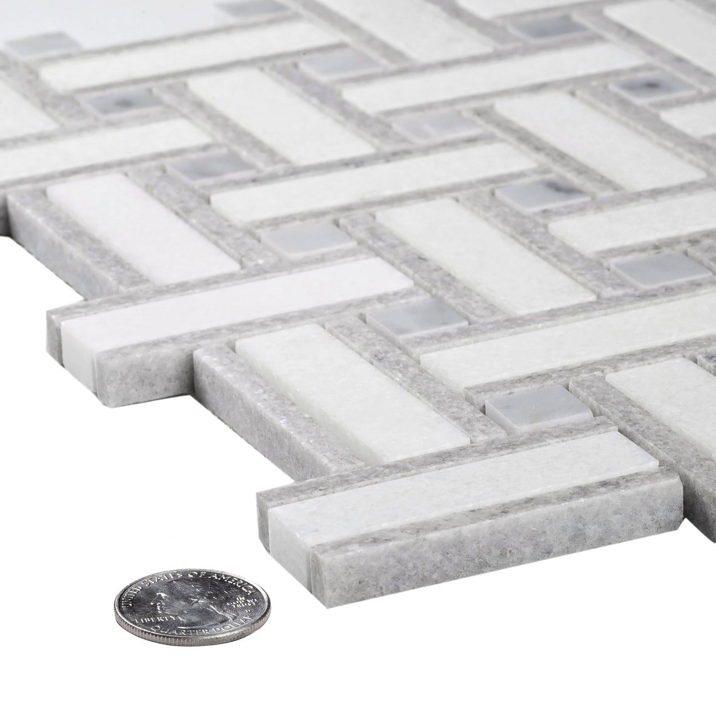 5-Pack Gray 10-in x 10-in Polished Natural Stone Floor and Wall Tile