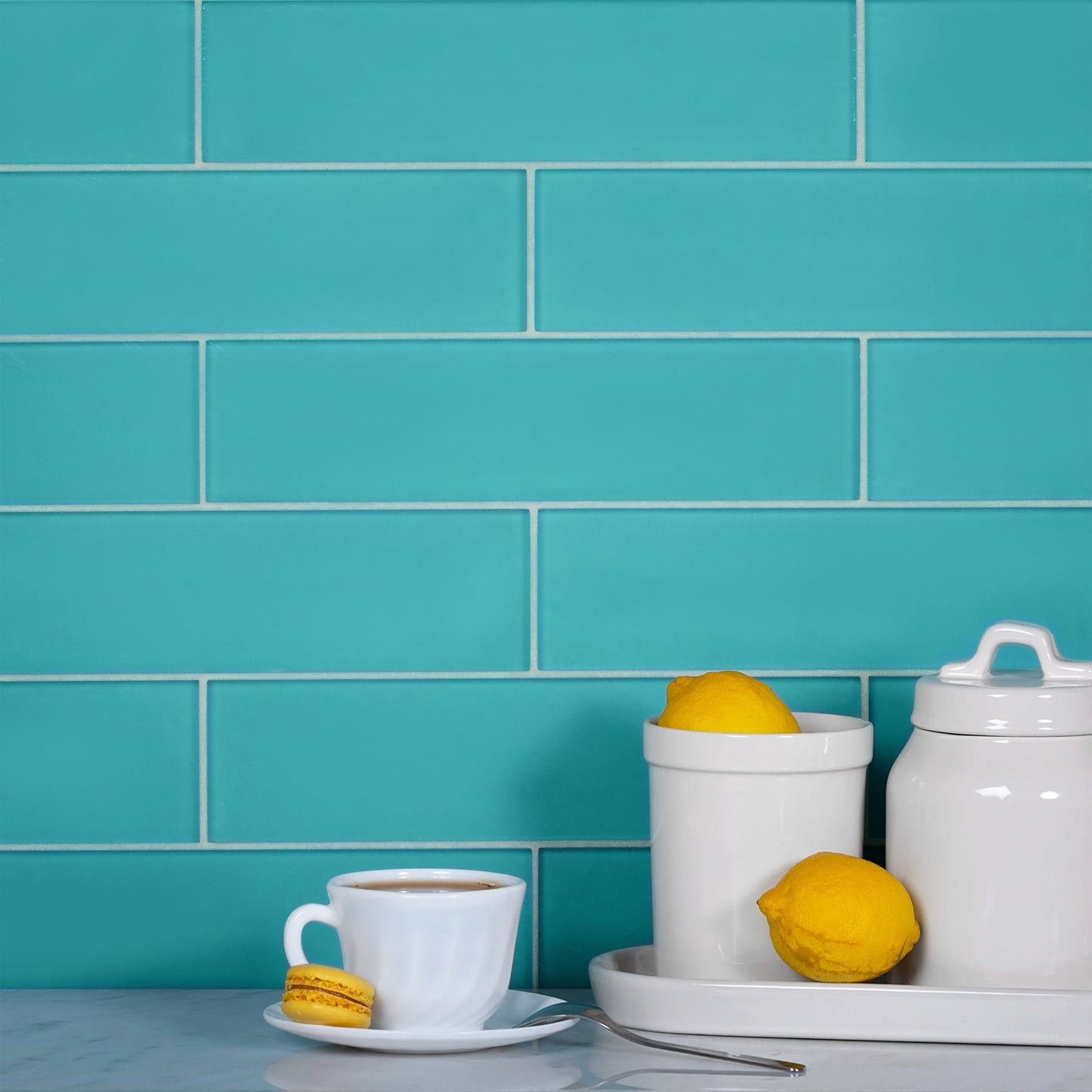 Sky Blue 3x12 Matte Subway Glass Tile (20 pack, 5 sq ft/case) - Sample