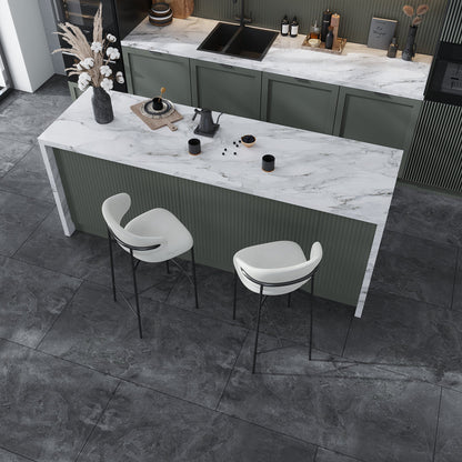 Slate Black 24x48 Matte Porcelain Large Format Tile (2 pack, 15.55 sq ft/case) - Sample