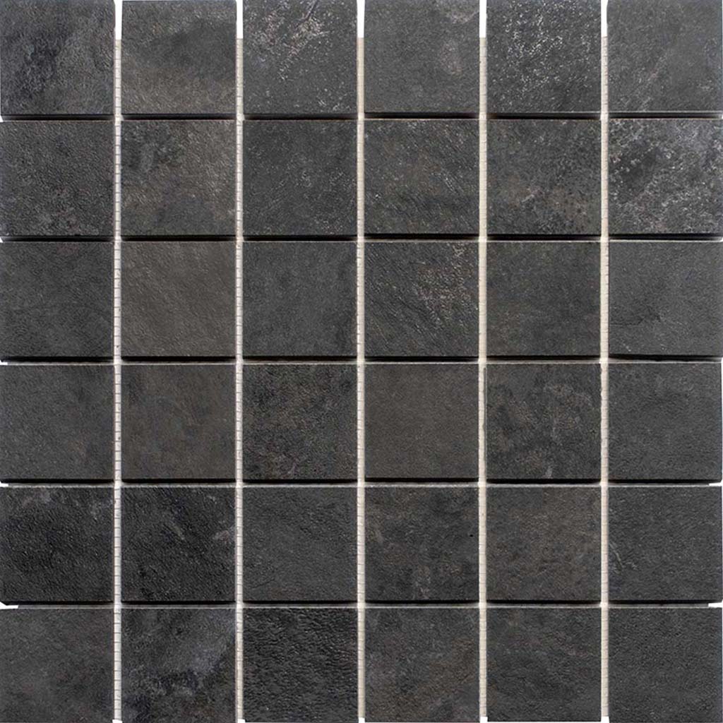 Slate Black 12x12 Matte Uniform Square Porcelain Mosaic Tile (11 pack, 10.65 sq ft/case)