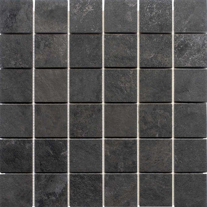 Slate Black 12x12 Matte Uniform Square Porcelain Mosaic Tile (11 pack, 10.65 sq ft/case)