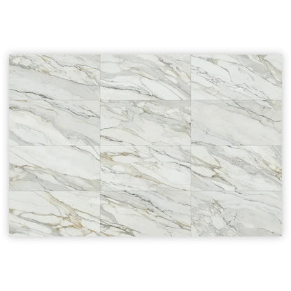 White with Gray Vein 24x48 Polished Porcelain Large Format Tile (2 pack, 15.42 sq ft/case) - Sample