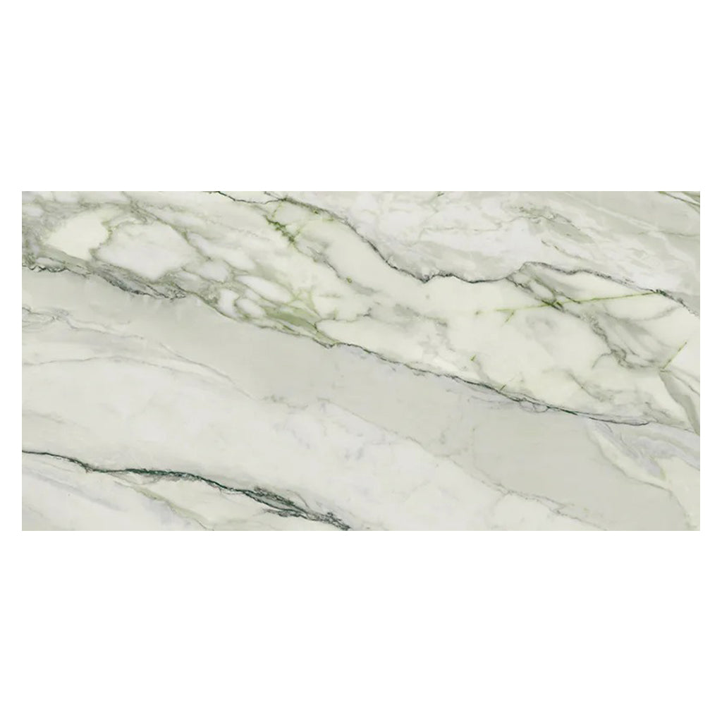 Soft White with Sage Green Vein 24x48 Matte Porcelain Large Format Tile (2 pack, 15.42 sq ft/case)
