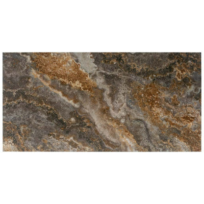 Brown 24x48 Polished Porcelain Large Format Tile (2 pack, 15.55 sq ft/case)