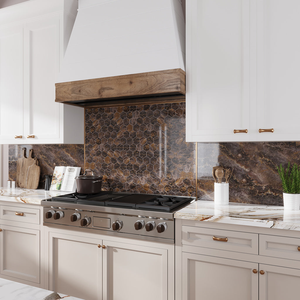 Brown 24x48 Polished Porcelain Large Format Tile (2 pack, 15.55 sq ft/case) - Sample