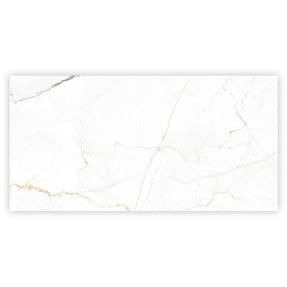 Pearl White with Gray Vein 24x48 Matte Porcelain Large Format Tile (2 pack, 15.5 sq ft/case) - Sample