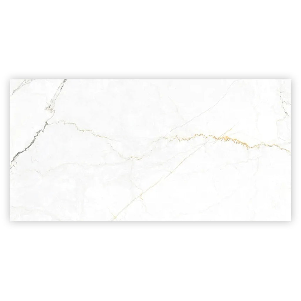 Pearl White with Gray Vein 24x48 Matte Porcelain Large Format Tile (2 pack, 15.5 sq ft/case)