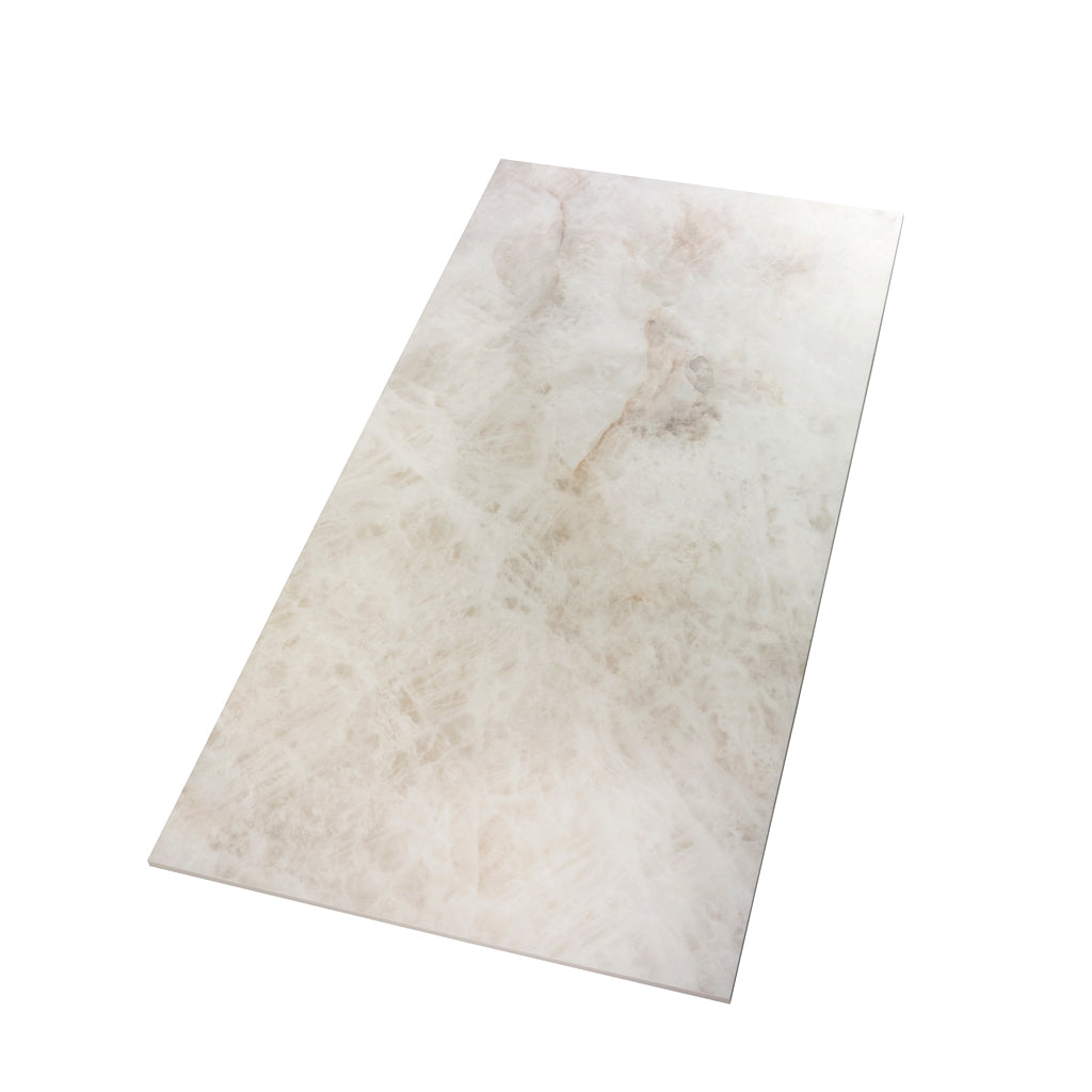 Light Cream Beige 24x48 Lappato Porcelain Large Format Tile (2 pack, 15.5 sq ft/case)