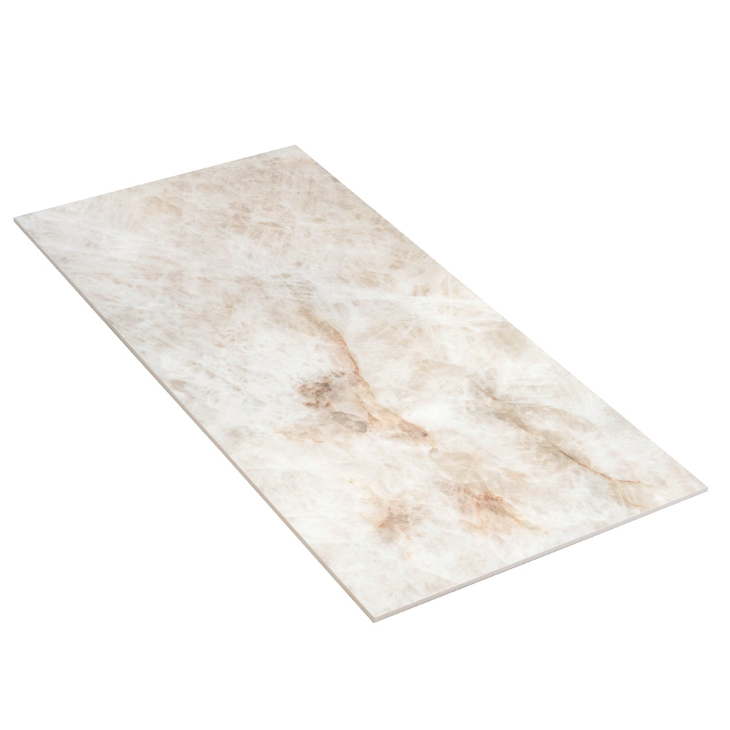 Light Cream Beige 24x48 Lappato Porcelain Large Format Tile (2 pack, 15.5 sq ft/case)