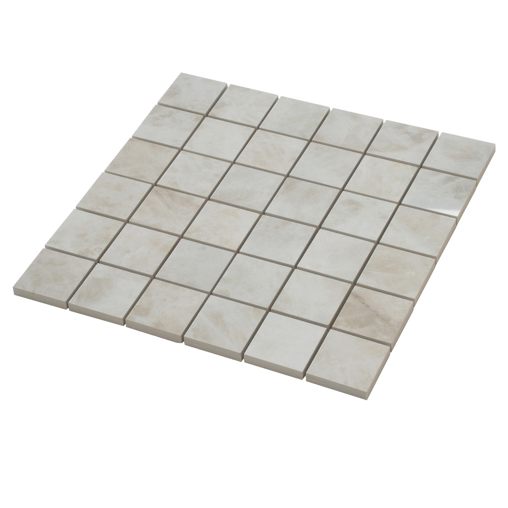 Light Cream Beige 12x12 Lappato Square Porcelain Mosaic Tile (5 pack, 4.84 sq ft/case)