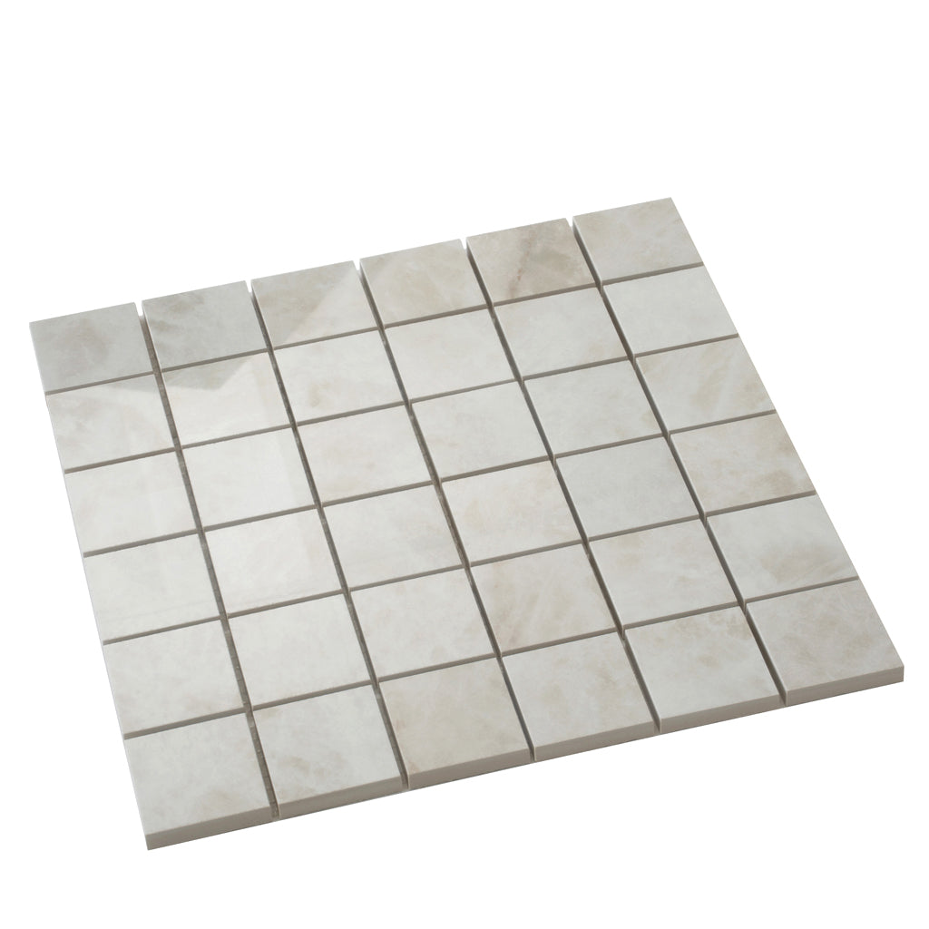 Light Cream Beige 12x12 Lappato Square Porcelain Mosaic Tile (5 pack, 4.84 sq ft/case)