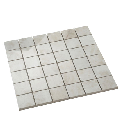 Light Cream Beige 12x12 Lappato Square Porcelain Mosaic Tile (5 pack, 4.84 sq ft/case)