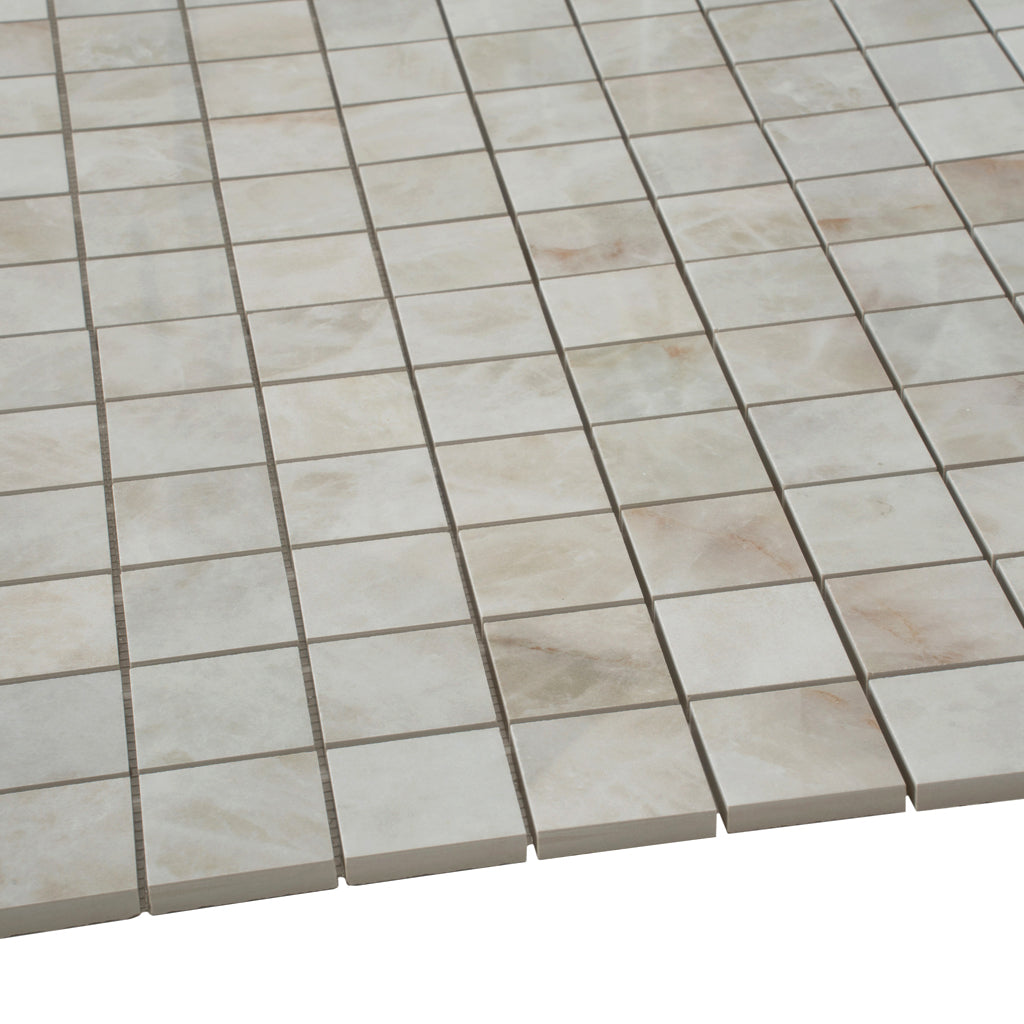 Light Cream Beige 12x12 Lappato Square Porcelain Mosaic Tile (5 pack, 4.84 sq ft/case)