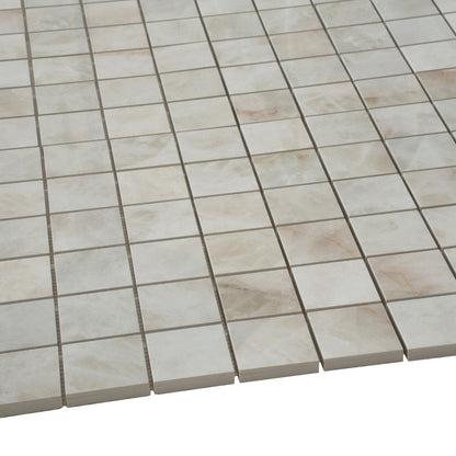 Light Cream Beige 12x12 Lappato Square Porcelain Mosaic Tile (5 pack, 4.84 sq ft/case) - Sample
