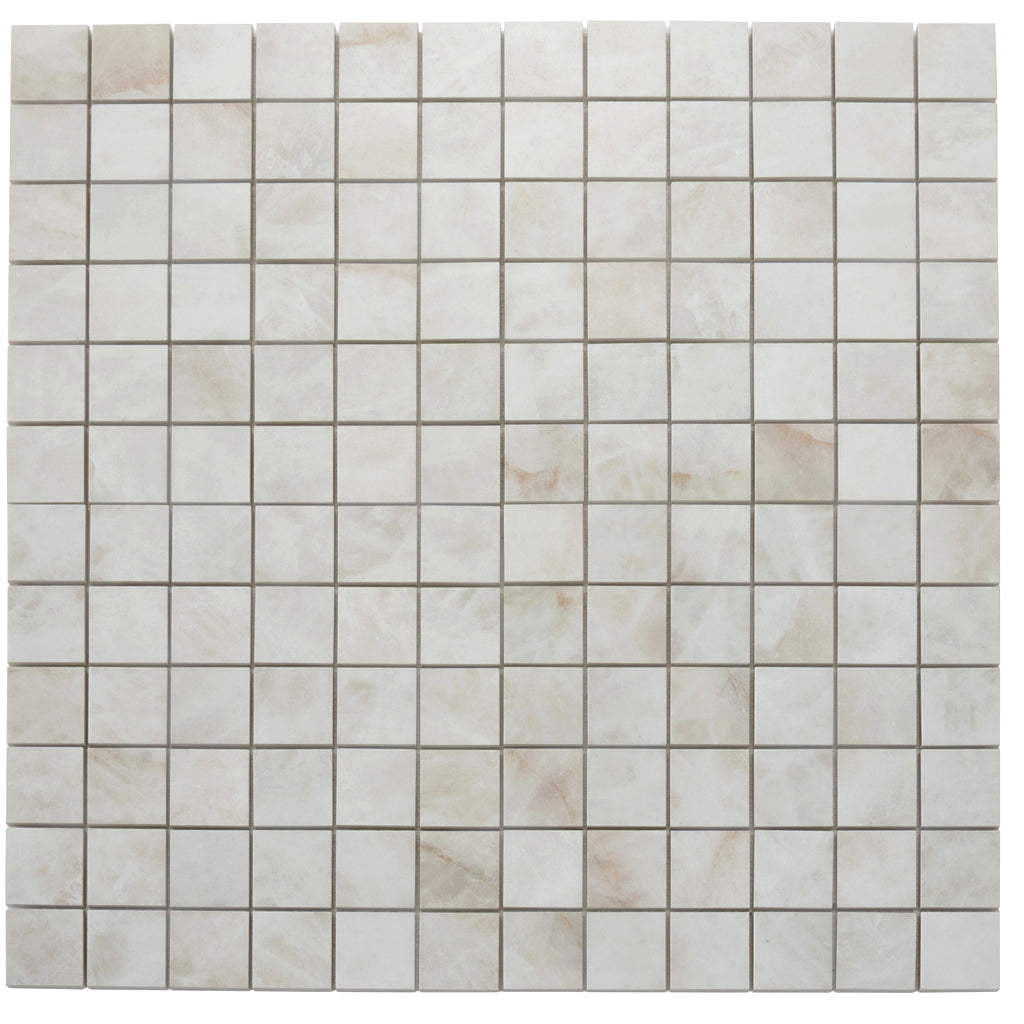 Light Cream Beige 12x12 Lappato Square Porcelain Mosaic Tile (5 pack, 4.84 sq ft/case)