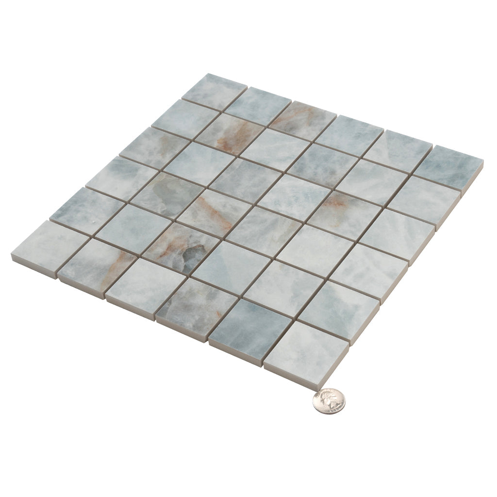 Frosted Sky Blue 12x12 Lappato Square Porcelain Mosaic Tile (5 pack, 4.84 sq ft/case)
