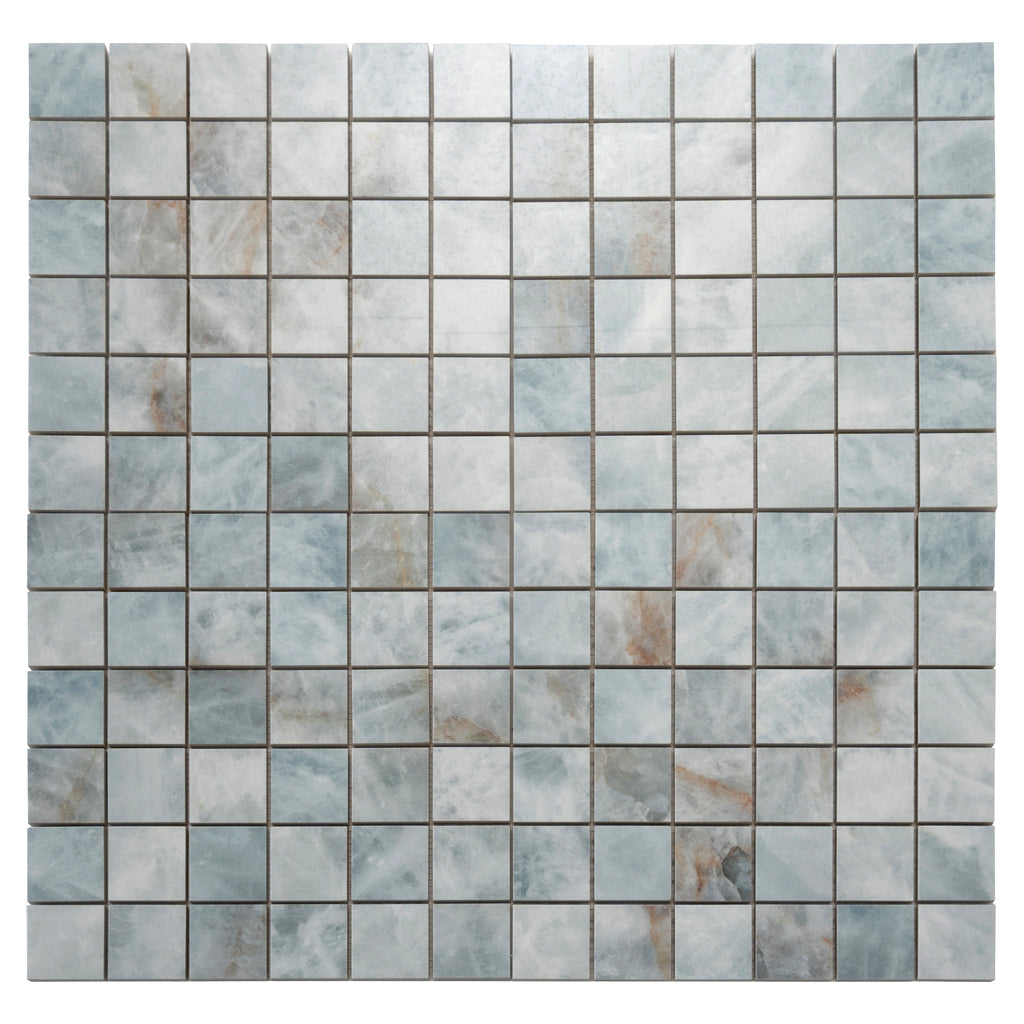 Frosted Sky Blue 12x12 Lappato Square Porcelain Mosaic Tile (5 pack, 4.84 sq ft/case)