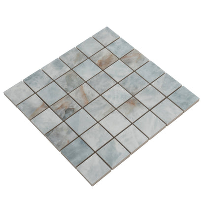 Frosted Sky Blue 12x12 Lappato Square Porcelain Mosaic Tile (5 pack, 4.84 sq ft/case)