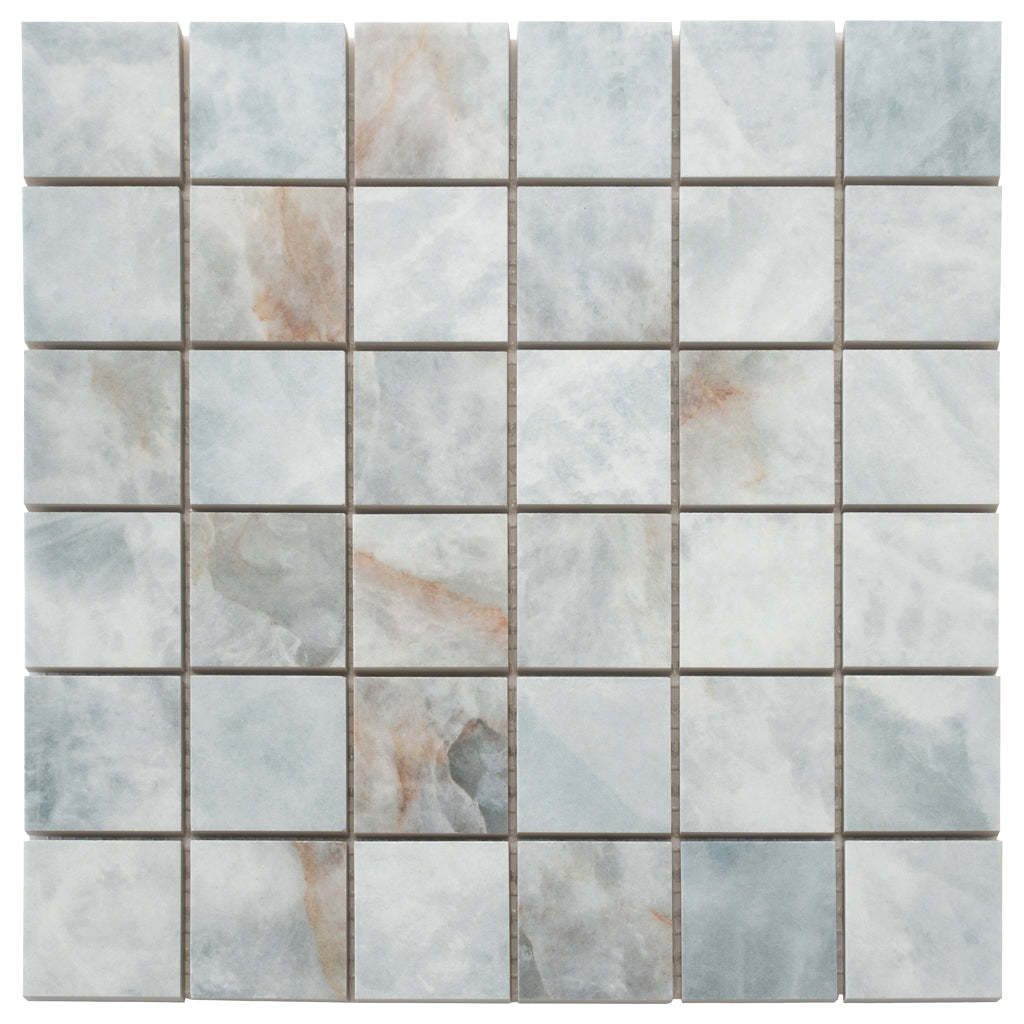 Frosted Sky Blue 12x12 Lappato Square Porcelain Mosaic Tile (5 pack, 4.84 sq ft/case)