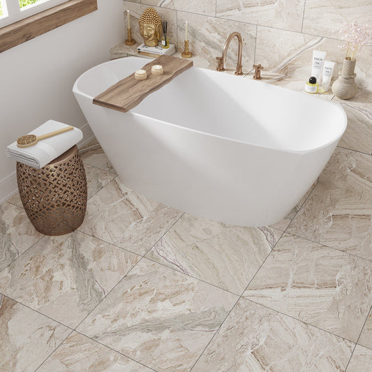 Beige 24x24 Matte Square Porcelain Large Format Tile (3 pack, 11.62 sq ft/case) - Sample