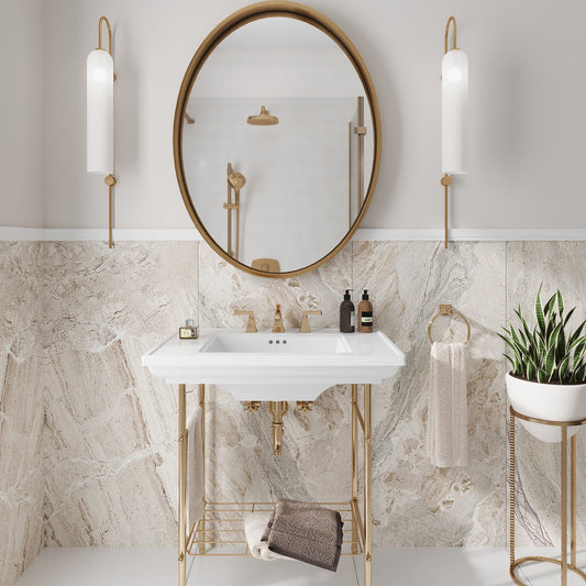 Beige 24x48 Matte Porcelain Large Format Tile (2 pack, 15.5 sq ft/case)