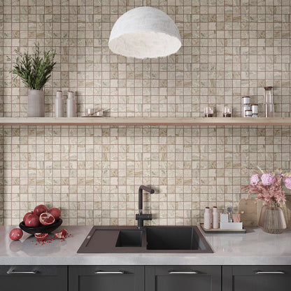 Beige 12x12 Matte Uniform Square Porcelain Mosaic Tile (6 pack, 5.81 sq ft/case)