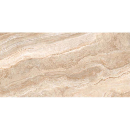 Beige 24x48 Polished Porcelain Large Format Tile (2 pack, 15.55 sq ft/case) - Sample