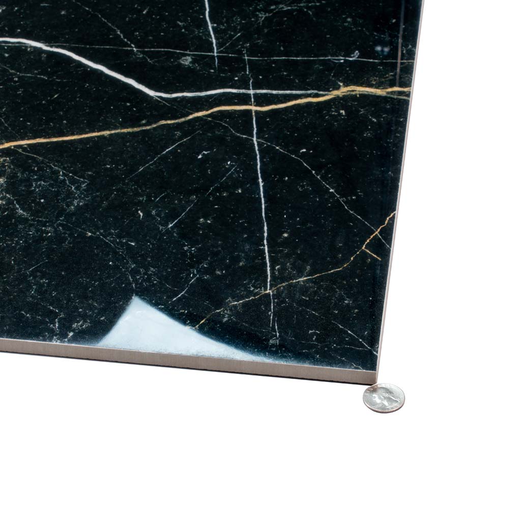 Sable Black 24x48 Polished Porcelain Large Format Tile (2 pack, 15.55 sq ft/case)