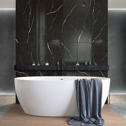 Black 24x48 Polished Porcelain Large Format Tile (2 pack, 15.55 sq ft/case)