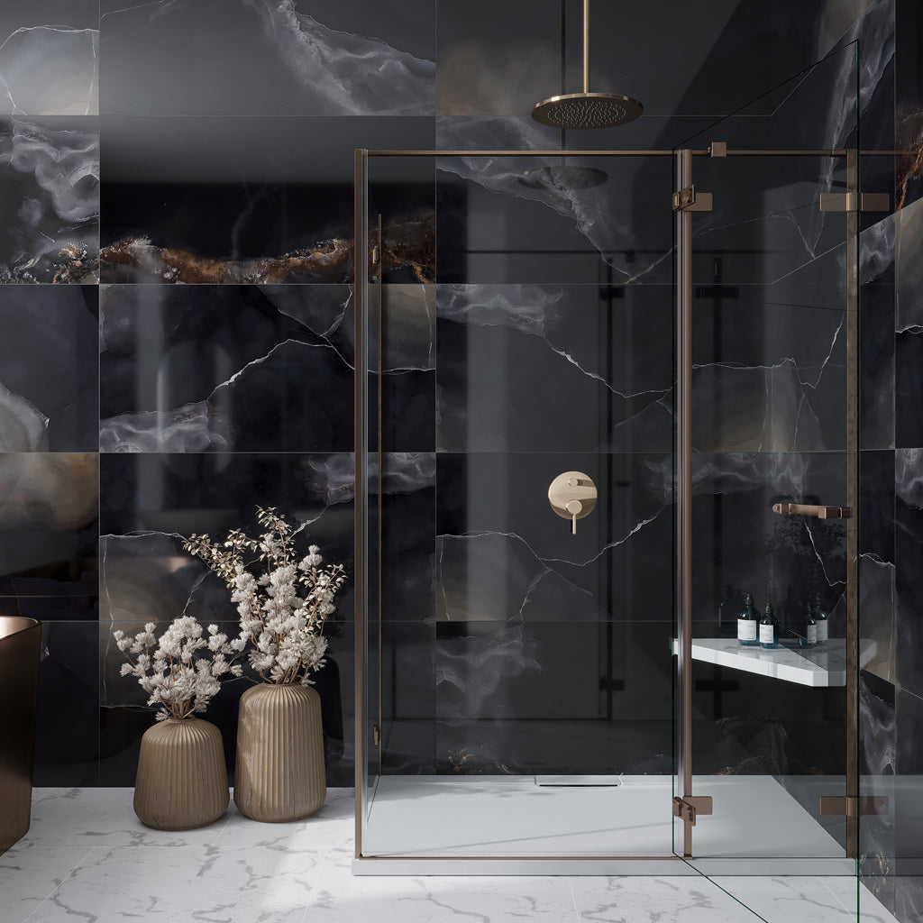 Black 24x48 Lappato Porcelain Large Format Tile (2 pack, 15.5 sq ft/case) - Sample
