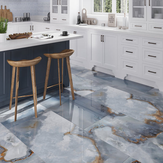 Blue 24x48 Lappato Porcelain Large Format Tile (2 pack, 15.5 sq ft/case) - Sample