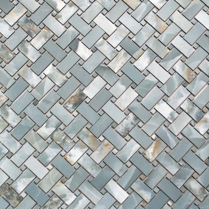 Green 12x12 Matte Basketweave Porcelain Mosaic Tile (5 pack, 4.84 sq ft/case)