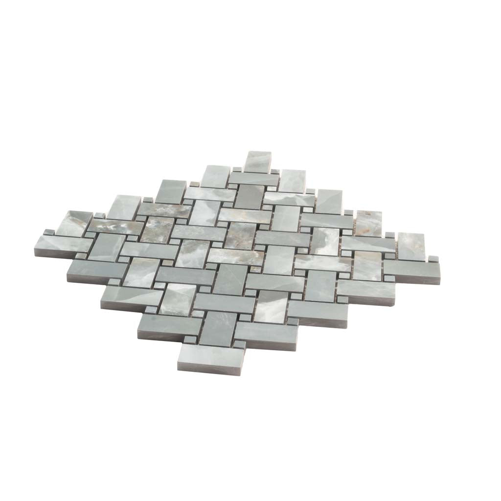 Green 12x12 Matte Basketweave Porcelain Mosaic Tile (5 pack, 4.84 sq ft/case)