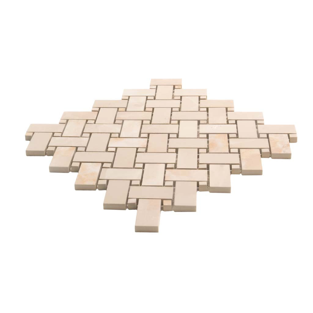 Crepe Pink 12x12 Matte Basketweave Porcelain Mosaic Tile (5 pack, 4.84 sq ft/case)