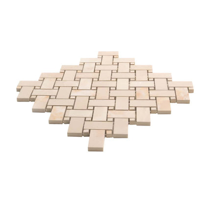 Crepe Pink 12x12 Matte Basketweave Porcelain Mosaic Tile (5 pack, 4.84 sq ft/case) - Sample