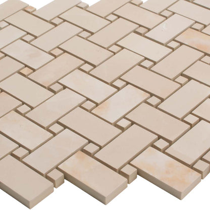 Crepe Pink 12x12 Matte Basketweave Porcelain Mosaic Tile (5 pack, 4.84 sq ft/case)