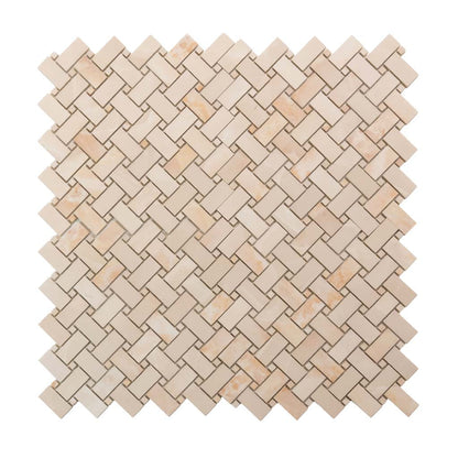 Crepe Pink 12x12 Matte Basketweave Porcelain Mosaic Tile (5 pack, 4.84 sq ft/case)