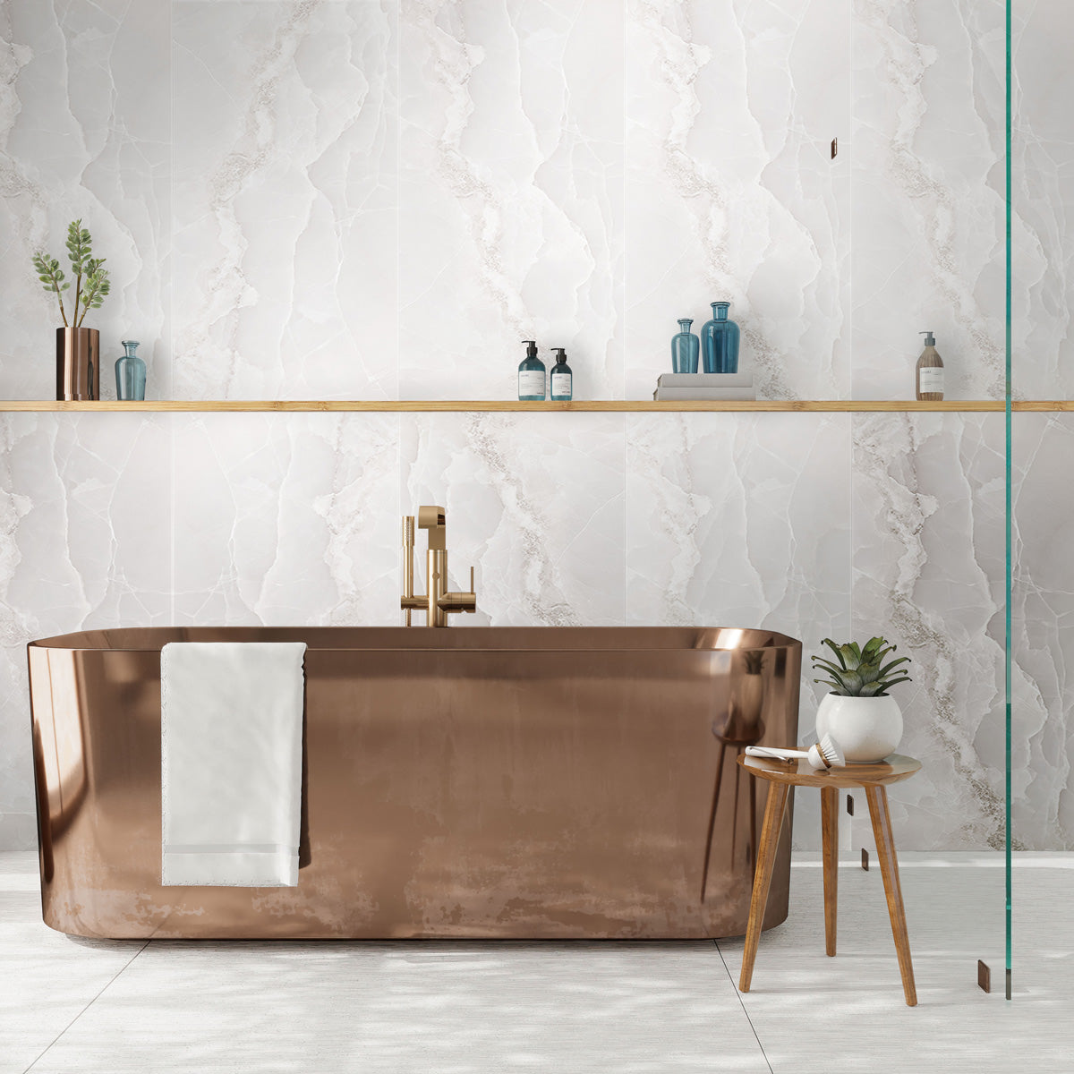 Alabaster White 24x48 Lappato Porcelain Large Format Tile (2 pack, 15.5 sq ft/case) - Sample
