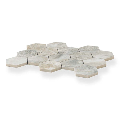 Light Taupe Beige 9x13 Polished Hexagon Porcelain Mosaic Tile (9 pack, 7.09 sq ft/case)