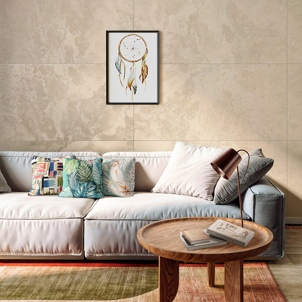 Sand Beige 24x48 Polished Porcelain Large Format Tile (2 pack, 15.55 sq ft/case) - Sample