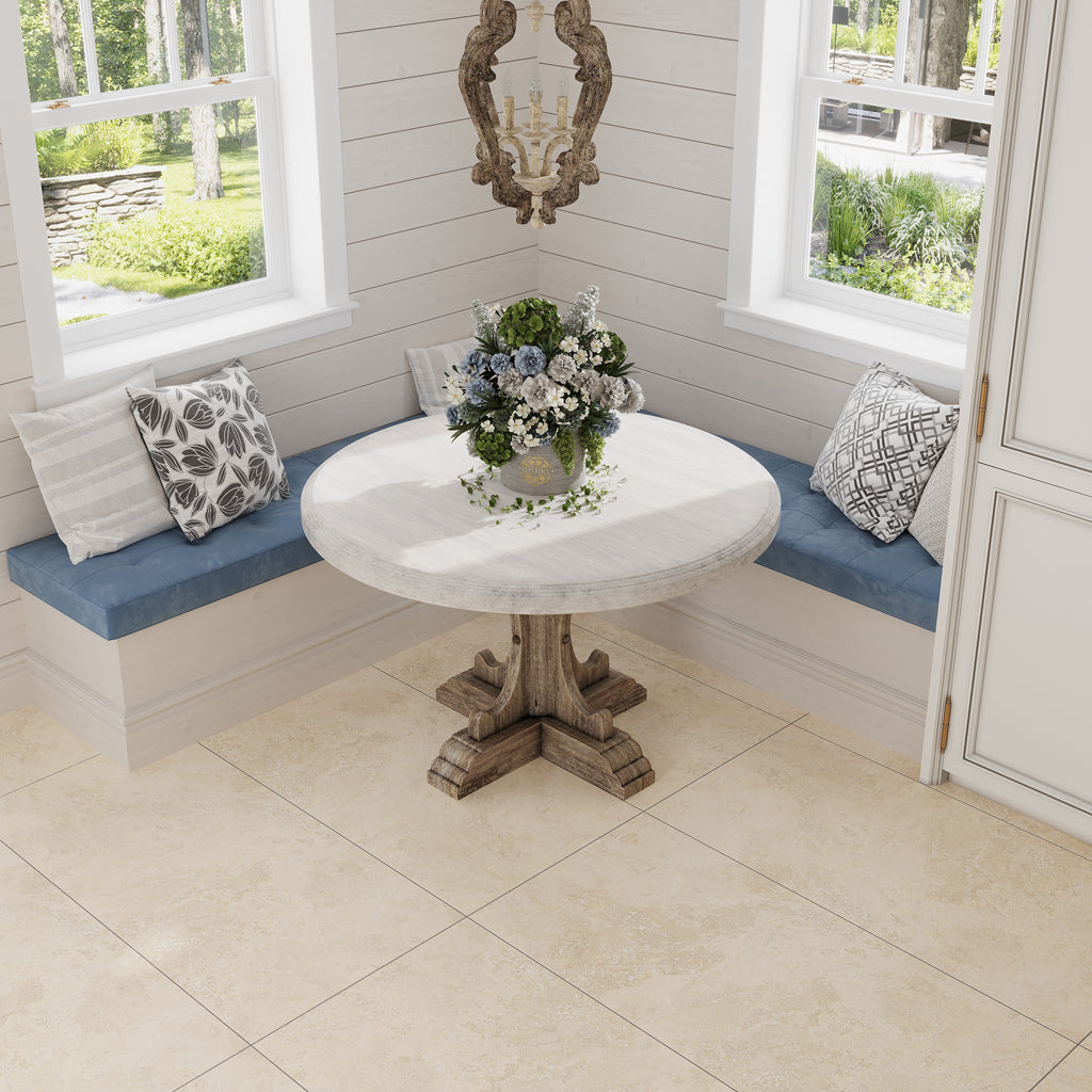 Sand Beige 24x48 Polished Porcelain Large Format Tile (2 pack, 15.55 sq ft/case) - Sample