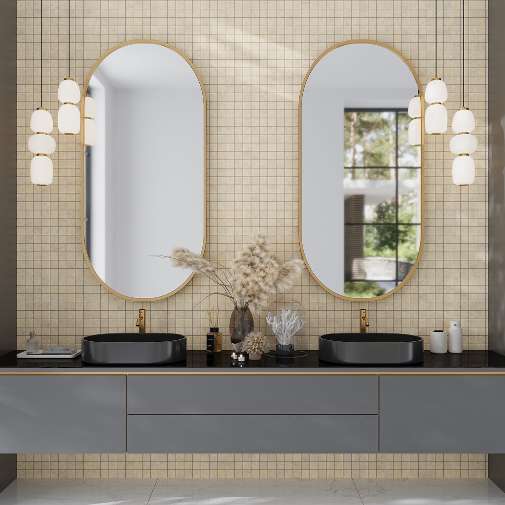 Sand Beige 12x12 Matte Uniform Square Porcelain Mosaic Tile (11 pack, 10.65 sq ft/case)