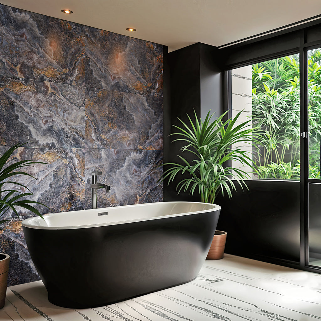 Hale Navy 24x48 Polished Porcelain Large Format Tile (2 pack, 15.55 sq ft/case)