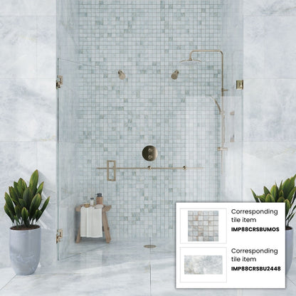 Frosted Sky Blue 12x12 Lappato Square Porcelain Mosaic Tile (5 pack, 4.84 sq ft/case)