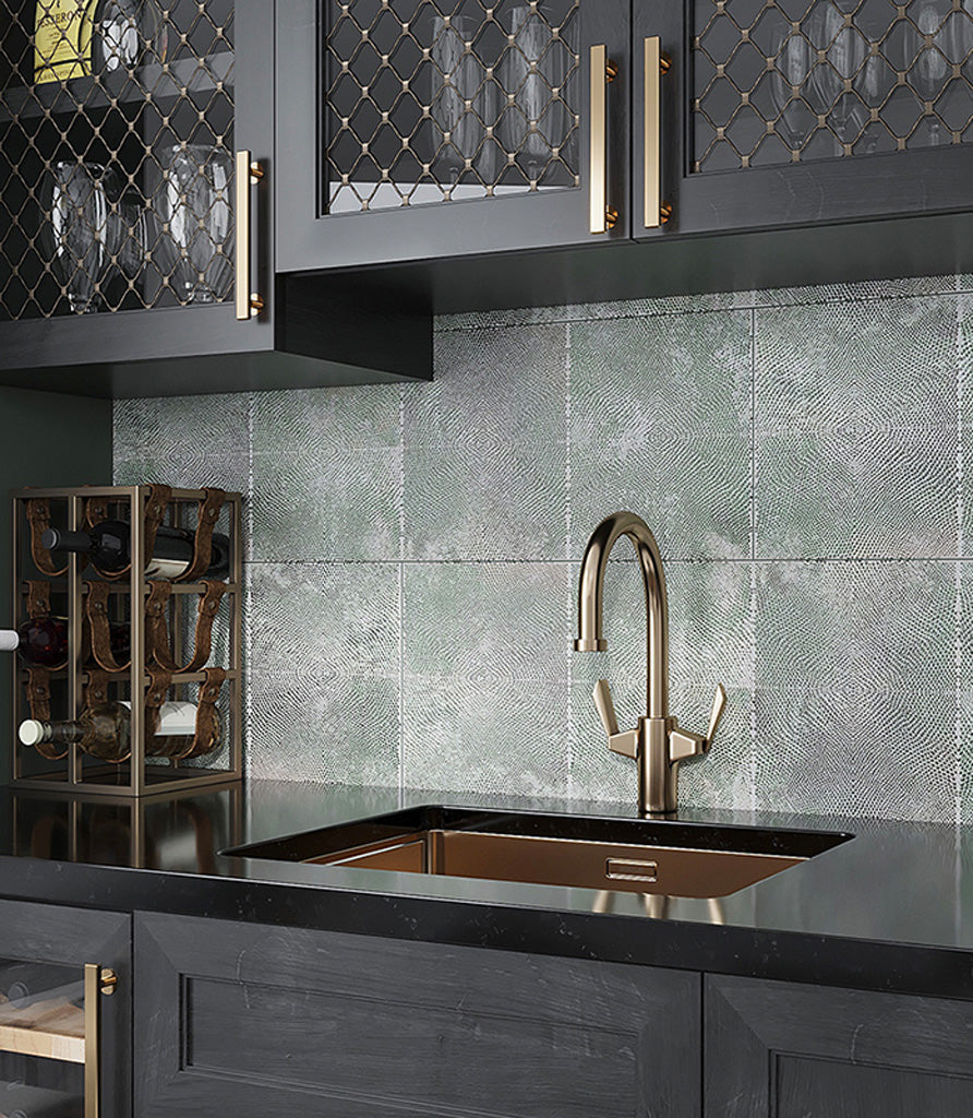 Blue Green 12x36 Dotted Ceramic Large Format Tile (2 pack, 5.81 sq ft/case)