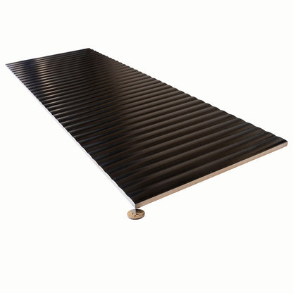 Black 12x36 Matte Fluted Ceramic Large Format Tile (4 pack, 11.63 sq ft/case)